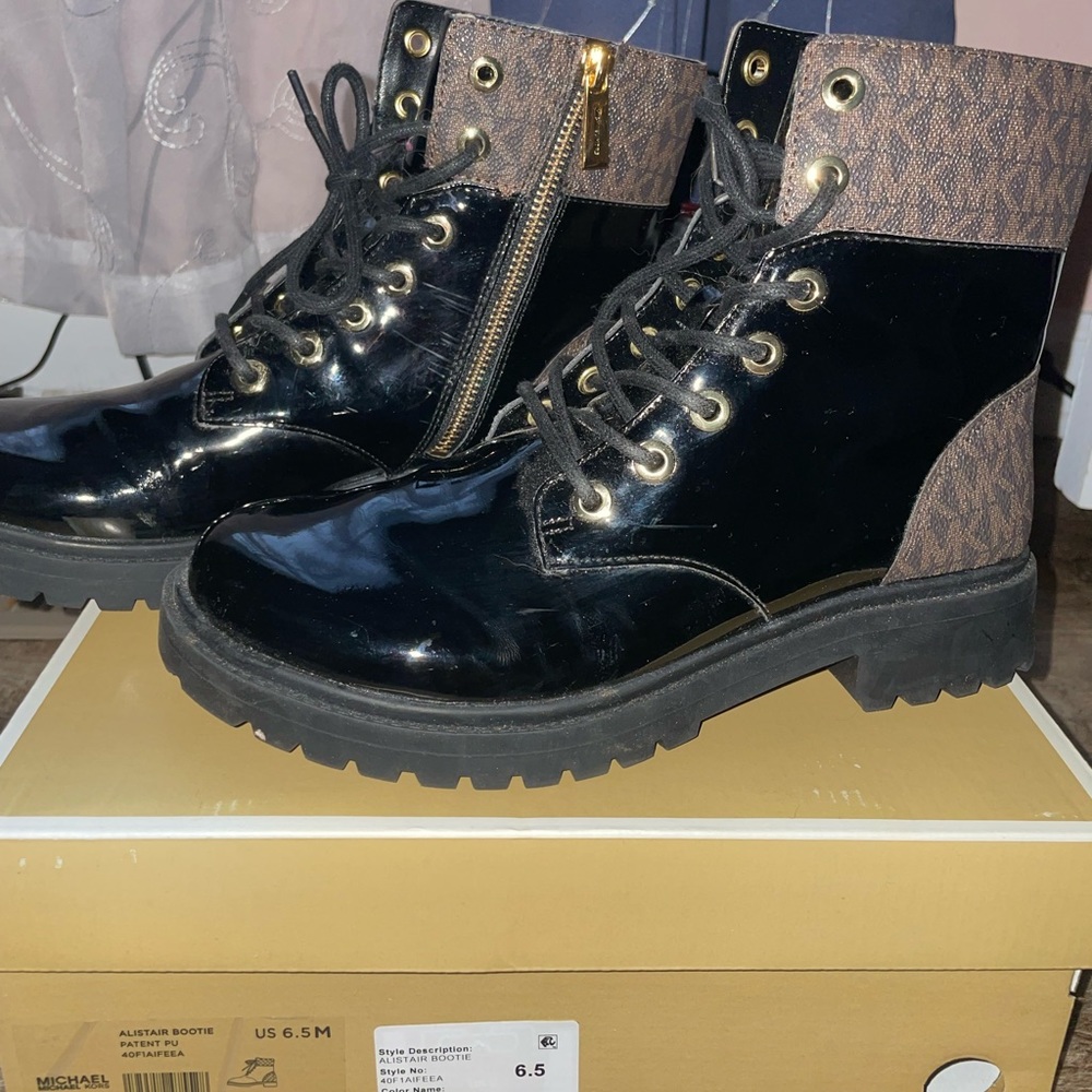 Michael Kors Alistar Combat Boots - Size 6:5
